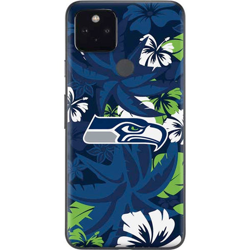 NFL Seattle Seahawks Tropical Print Google Pixel 5a Skin